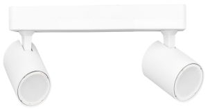  Lampa sufitowa punktowa dwa regulowane reflektory Light Prestige LP-731/2W WH Snow 2xGU10 10x25cm biały