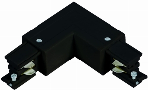 Czarny łącznik L kątowy lewy do szynoprzewodów natynkowych 3-fazowych Light Prestige LP-552/3F L BK