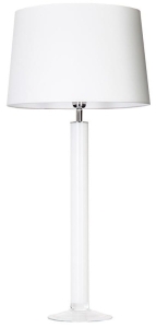 Lampa stołowa ze szklaną podstawą i białym abażurem z tkaniny 4Concepts L207164228 Fjord White E27 86x40cm