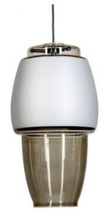 Lampa wisząca z szklanym dymno białym kloszem 4Concepts Z204110000 Ariel E27 251cm x 28cm