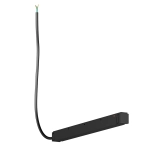 Czarny zasilacz magnetyczny do płytkich szynoprzewodów natynkowych Yaskr TLV-A06-150L 150W 48V