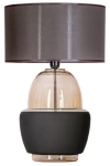 Lampa stołowa bursztynowo czarna szklana podstawa i brązowy abażur 4Concepts L248110427 Ariel E27 63cm x 40cm