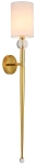 Złoty kinkiet z białym abażurem Step Into Design ST-8436 AGB-CE GOLD Dama E14
