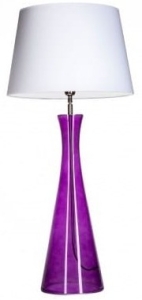 Lampa stołowa fioletowa szklana podstawa i biały abażur 4Concepts L236311230 Chianti E27 95cm x 45cm