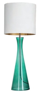 Lampa stołowa zielona szklana podstawa i biało złoty abażur 4Concepts L236312405 Chianti E27 100cm x 34cm