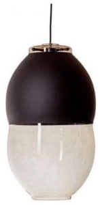 Lampa wisząca szklany bursztynowo czarny klosz 4Concepts Z212111000 Miranda E27 34cm x 258cm