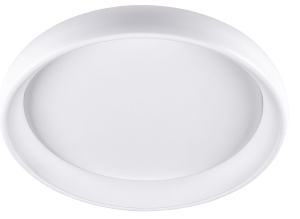 Lampa sufitowa plafon biały nowoczesny okrągły wypukły klosz akrylowy w metalowym okręgu Italux 5280-832RC-WH-3 Alessia LED 32W 3000K