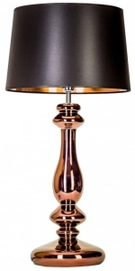 Lampa stołowa miedziana szklana podstawa z czarno miedzianym abażurem 4Concepts L204261250 Versailles E27 79cm x 40cm