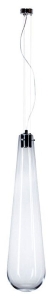Lampa wisząca transparentna szklana podłużna kropla 4Concepts Z100011000 Andromeda L GU10 98cm x 24cm