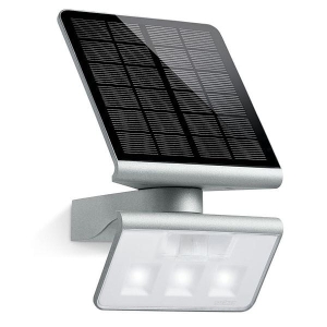Zewnętrzna lampa ścienna solarna Steinel ST671013 XSolar L-S LED 1,2W 150LM 3000K IP44 czujnik ruchu zmierzchu srebrny