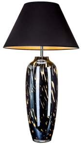 Lampa stołowa ręcznie malowana podstawa z czarno złotym abażurem 4Concepts L209062325 Cannes E27 88cm x 55cm