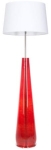 Lampa podłogowa z czerwoną szklaną podstawą i białym abażurem 4Concepts L233311259 Berlin E27 162cm x 50cm
