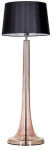 Lampa podłogowa szklana miedziana podstawa i czarno biały abażur 4Concepts L213382258 Zurich E27 165cm x 50cm