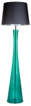 Lampa podłogowa z zieloną szklaną podstawą i czarno srebrnym abażurem 4Concepts L235312263 Siena E27 165cm x 50cm