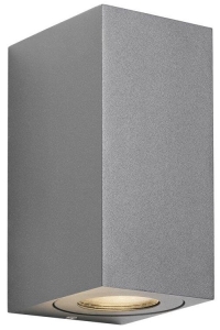 Lampa ścienna zewnętrzna kinkiet ogrodowy Nordlux 49731010 Canto Maxi Kubi 2 IP44 2xGU10 8,5cm x 17cm szary