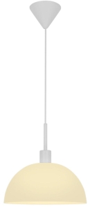 Biała lampa wisząca z szklanym kopułowym kloszem Nordlux 2312003001 Ellen E27 30cm