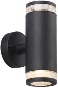 Zewnętrzna lampa ścienna kinkiet na elewację Nordlux 45501003 Birk 2xGU10 IP44 9x15x23cm Czarny