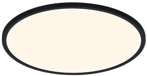 Czarna okrągła lampa sufitowa płaski plafon Nordlux 2210626103 Oja LED 19W 3000K/4000K 42,4cm