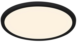 Czarna okrągła lampa sufitowa płaski plafon Nordlux 2210606103 Oja LED 15W 3000K/4000K 29,4cm