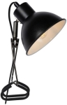Czarna lampa z uchwytem do biurka lub półki Lucide 45987/01/30 Moys E27