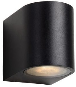 Czarna lampa zewnętrzna kinkiet na elewację walec Lucide 22861/05/30 Zora GU10 IP44