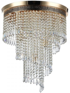 Lampa sufitowa Kryształowy żyrandol Maytoni DIA522-CL-07-G Cascade 7xE14 42cm x 50cm złoty