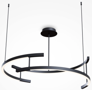 Nowoczesny czarny żyrandol lampa wisząca Maytoni MOD054PL-L52B4K Line LED 52W 4000K 83cm