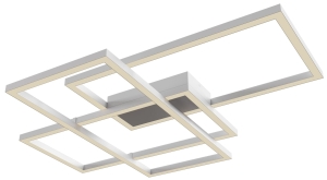 Nowoczesny biały geometryczny plafon sufitowy prostokąty Maytoni MOD015CL-L80WK Rida LED 78W 2600K-3500K