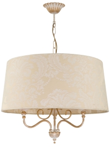 Lampa Wisząca Żyrandol Jupiter 1590 Sofia SI 1 EC 3xE27 56cm x 70cm ecru stare złoto