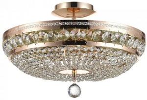 Lampa Sufitowa Plafon Żyrandol Kryształowy Maytoni DIA700-CL-06-G Ottilia 6xE14 26cm x 43cm złoty