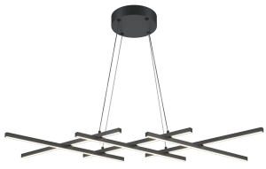 Czarna lampa wisząca linie krzyżyki Maytoni MOD244PL-L50BK Halo LED 40W 3000K-4000K103cm