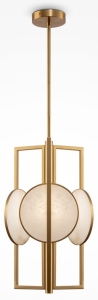 Nowoczesna złota geometryczna lampa wisząca Maytoni MOD099PL-03G Marmo 3xE14 30cm x 92cm