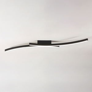 Czarna lampa sufitowa dwie listwy ledowe Vivida International 0097.20.NE WN Hyperbola LED 40W 3000K-4000K 120cm