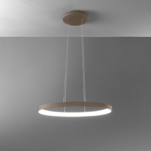 Lampa wisząca piaskowa obręcz 60cm ściemnialna Vivida International 0095.30.SA DIM WN Lifering-O LED 40W 3000K-4000K