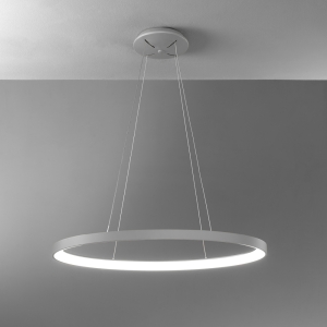W kolorze tytanowym okrągła lampa wisząca obręcz ledowa 80cm ściemnialna Vivida International 0095.31.TI DIM WN Lifering-O LED 50W 3000K-4000K