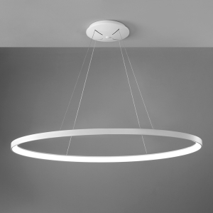 Lampa wisząca biała obręcz 120cm ściemnialna Vivida International 0095.32.BI DIM WN Lifering-O LED 80W 3000K-4000K