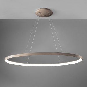 Lampa wisząca piaskowa obręcz 120cm ściemnialna Vivida International 0095.32.SA DIM WN Lifering-O LED 80W 3000K-4000K