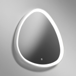 W kolorze tytanowym obłe lustro podświetlane z włącznikiem dotykowym Vivida International 0083.61.TI Lifering-P 25W 3000K