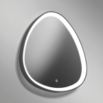 W kolorze brązu obłe lustro podświetlane z włącznikiem dotykowym Vivida International 0083.61.BZ Lifering-P 25W 3000K