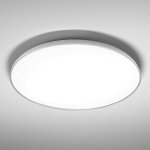 Okrągły biały ściemnialny plafon o średnicy 80cm Vivida International 0096.23.BI DIM WN Pinco LED 80W 3000K-4000K