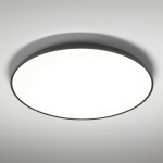 Okrągły w kolorze brązu ściemnialny plafon o średnicy 80cm Vivida International 0096.23.BZ DIM WN Pinco LED 80W 3000K-4000K