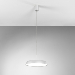 Biała okrągła kopułowa lampa wisząca Vivida International 0096.31.BI DIM WN Pinco LED 20W 3000K-4000K 30cm