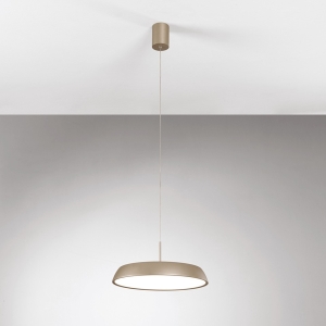 Piaskowa okrągła kopułowa lampa wisząca Vivida International 0096.31.SA DIM WN Pinco LED 20W 3000K-4000K 30cm