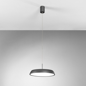 W kolorze brązu okrągła kopułowa lampa wisząca Vivida International 0096.31.BZ DIM WN Pinco LED 20W 3000K-4000K 30cm