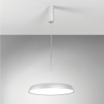 Biała okrągła kopułowa lampa wisząca Vivida International 0096.32.BI DIM WN Pinco LED 40W 3000K-4000K 45cm