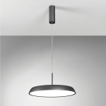 W kolorze brązu okrągła kopułowa lampa wisząca Vivida International 0096.32.BZ DIM WN Pinco LED 40W 3000K-4000K 45cm