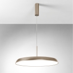 Piaskowa okrągła kopułowa lampa wisząca Vivida International 0096.33.SA DIM WN Pinco LED 50W 3000K-4000K 60cm