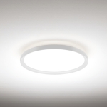 Biały płaski okrągły plafon sufitowy Vivida International 0104.21.BI WN Atena LED 48W 3000K-4000K 50cm