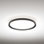 Czarny płaski okrągły plafon sufitowy Vivida International 0104.21.NE WN Atena LED 48W 3000K-4000K 50cm