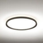 W kolorze brązu płaski okrągły plafon sufitowy Vivida International 0104.22.BZ WN Atena LED 50W 3000K-4000K 60cm